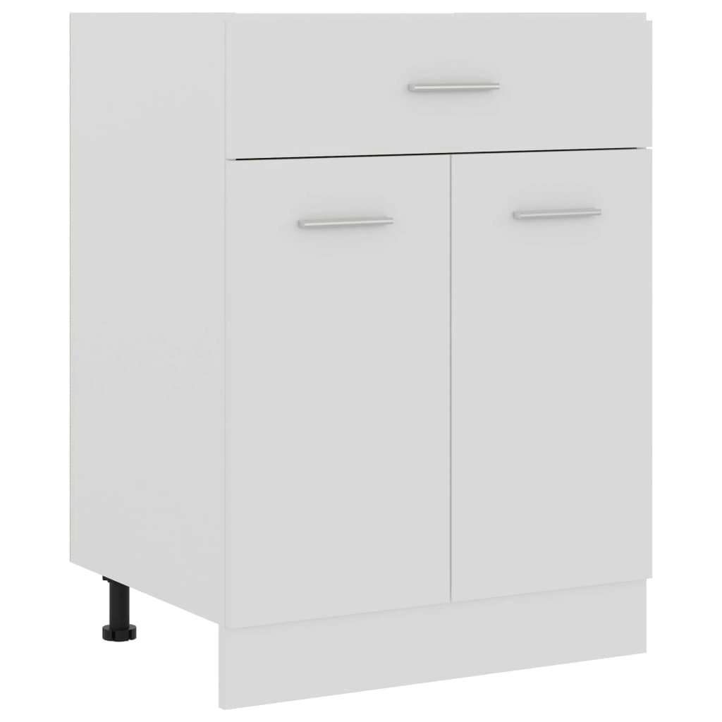 Drawer Bottom Cabinet White 60x46x81.5 cm Engineered Wood 801228