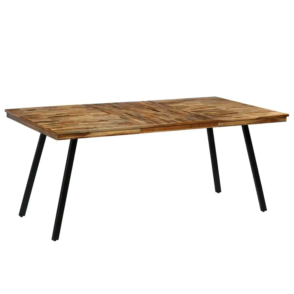 Dining Table Reclaimed Teak and Steel 180x90x76 cm 245415