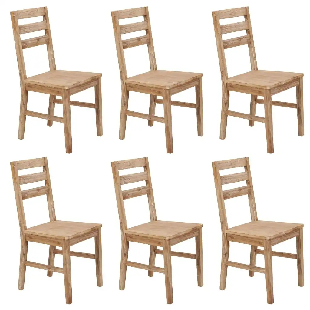 Dining Chairs 6 pcs Solid Acacia Wood 276256