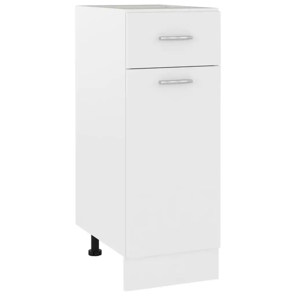 Drawer Bottom Cabinet White 30x46x81.5 cm Engineered Wood 801204