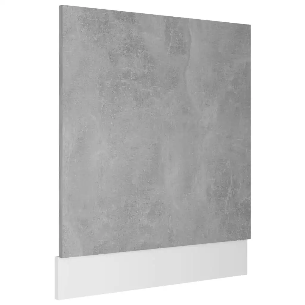 Dishwasher Panel Concrete Grey 59.5x3x67 cm Engineered Wood 802566