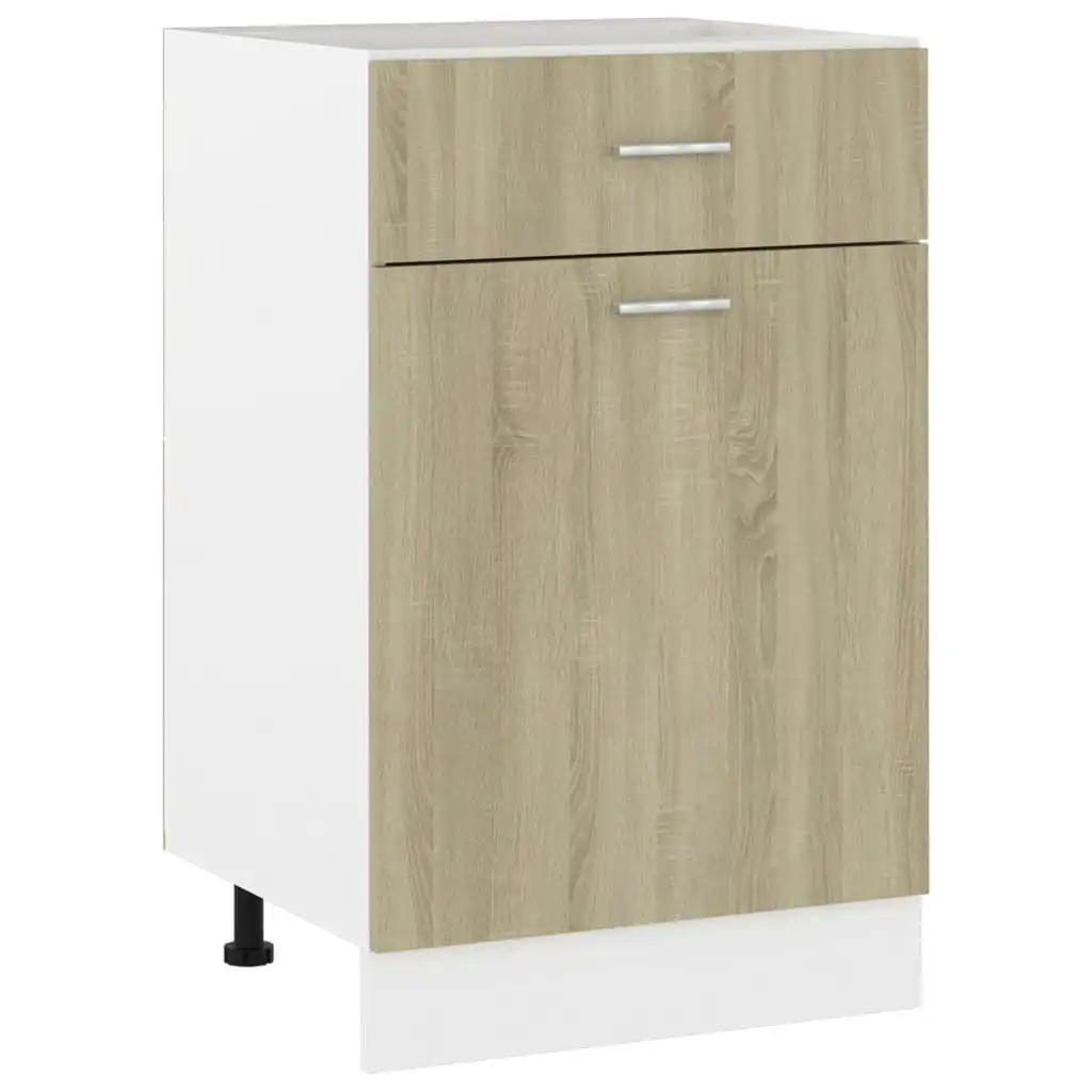 Drawer Bottom Cabinet Sonoma Oak 50x46x81.5 cm Engineered Wood 801223