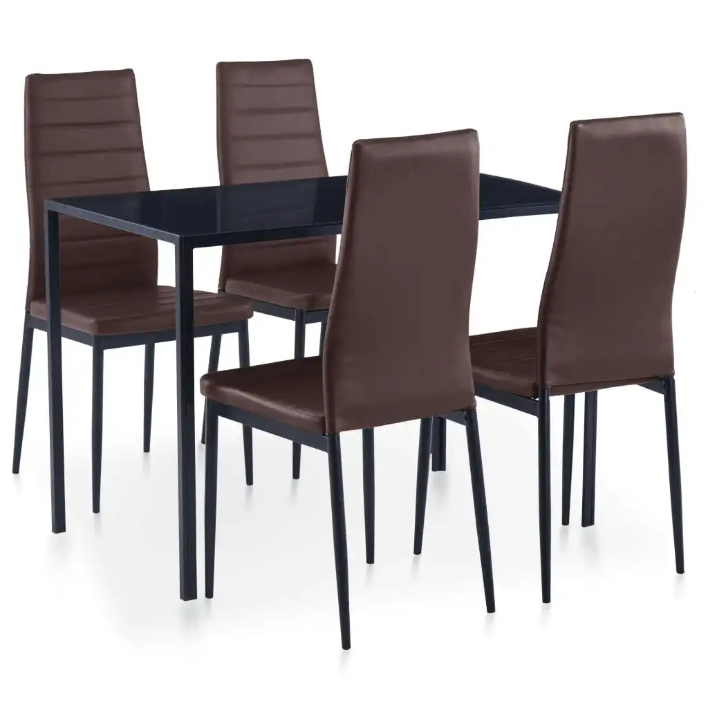 Five Piece Dining Set Brown 281697