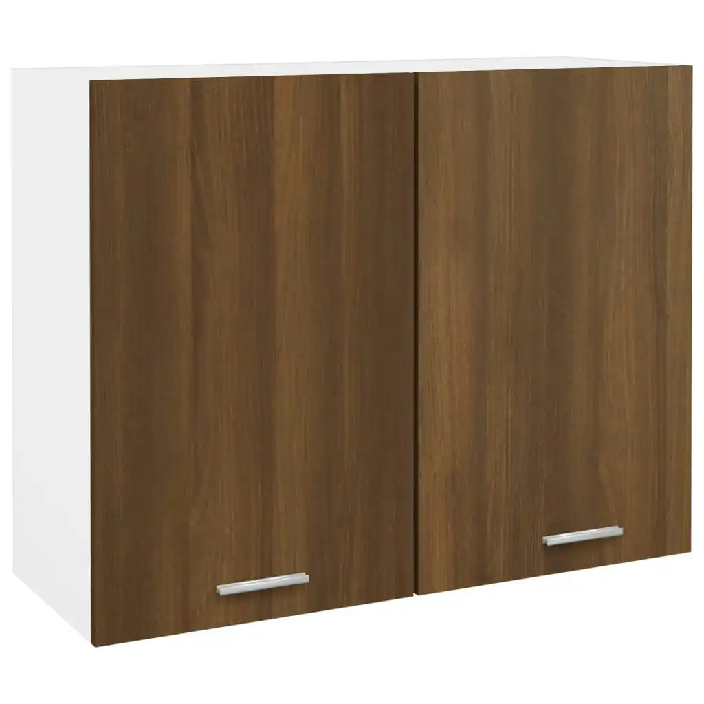 Hanging Cabinet Brown Oak 80x31x60 cm Engineered Wood 815590