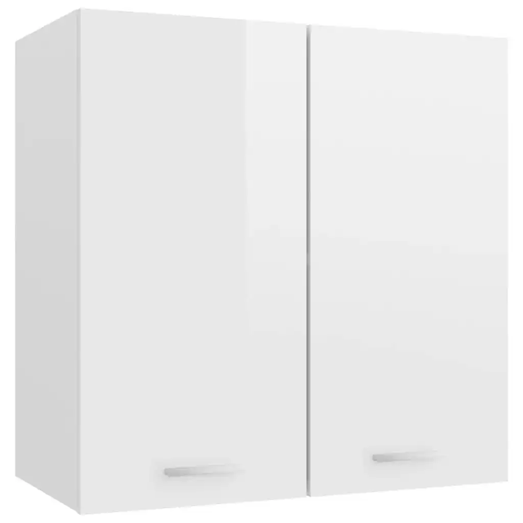 Hanging Cabinet High Gloss White 60x31x60 cm Engineered Wood 801273