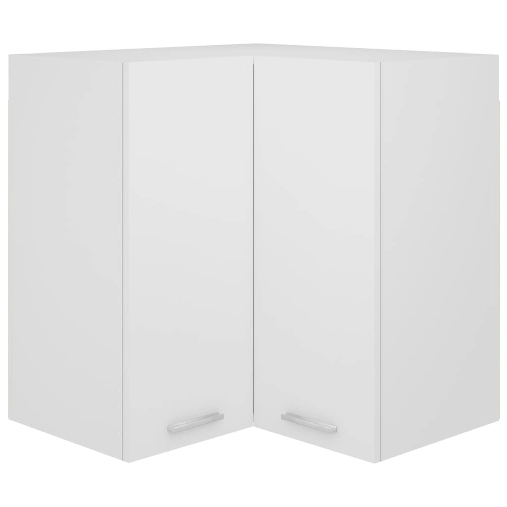 Hanging Corner Cabinet White 57x57x60 cm Engineered Wood 802537