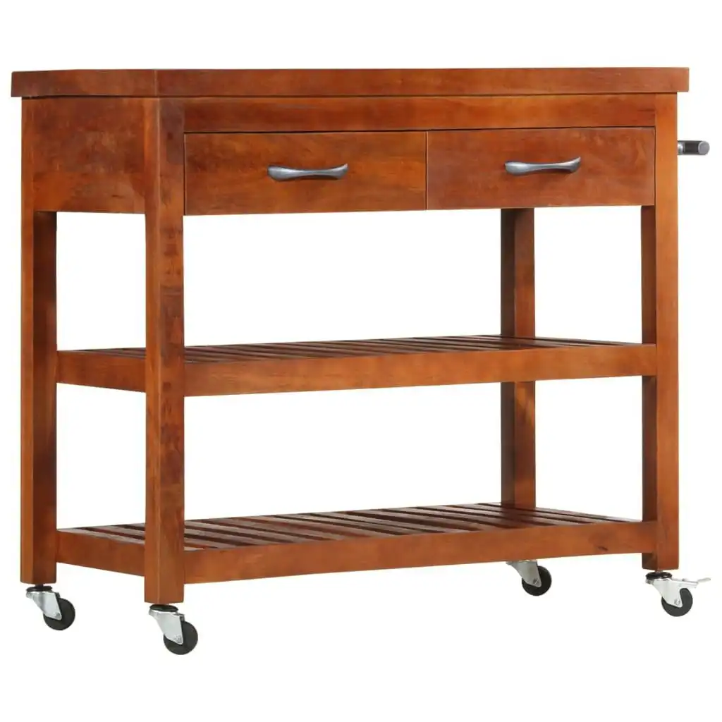 Kitchen Trolley 100x48x89 cm Solid Acacia Wood 282753