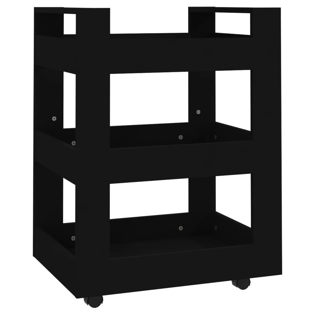 Kitchen Trolley Black 60x45x80 cm Engineered Wood 816817