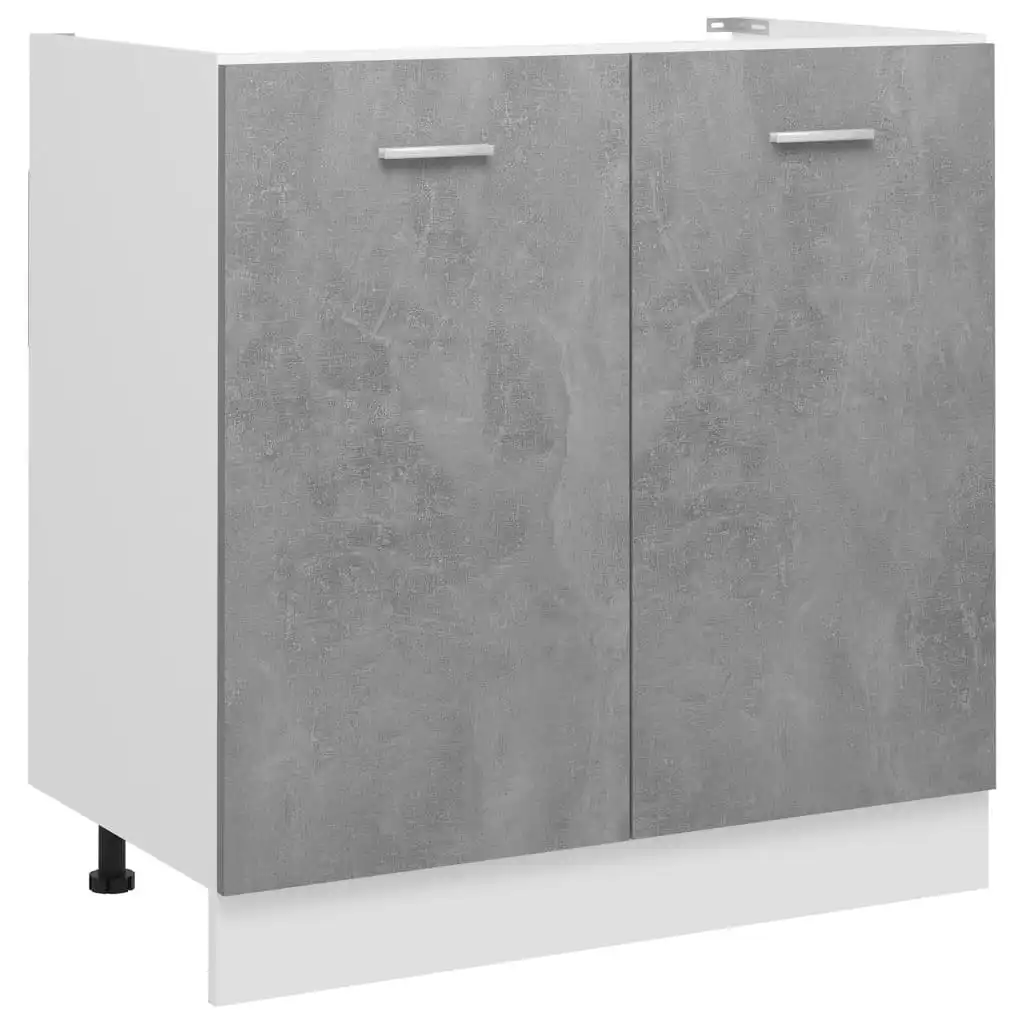 Sink Bottom Cabinet Concrete Grey 80x46x81.5 cm Engineered Wood 801200