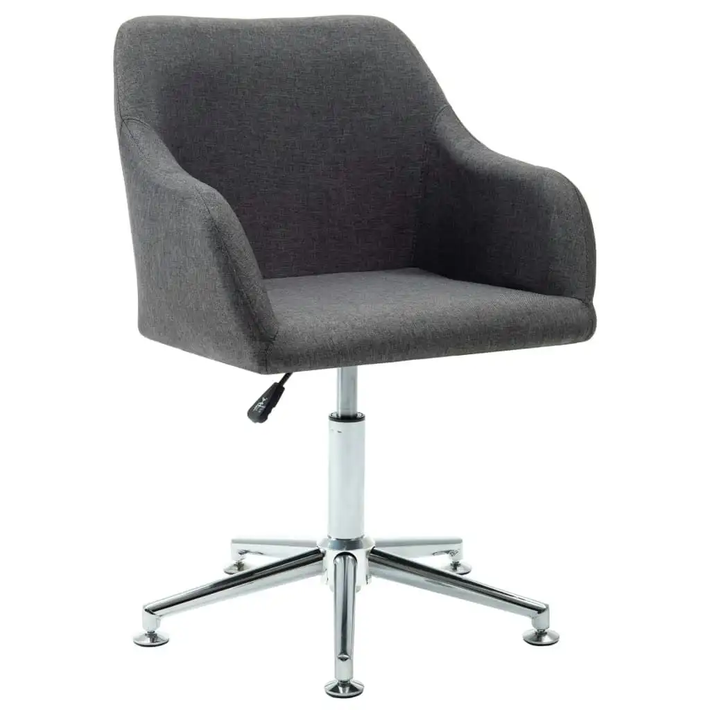 Swivel Dining Chair Dark Grey Fabric 323032