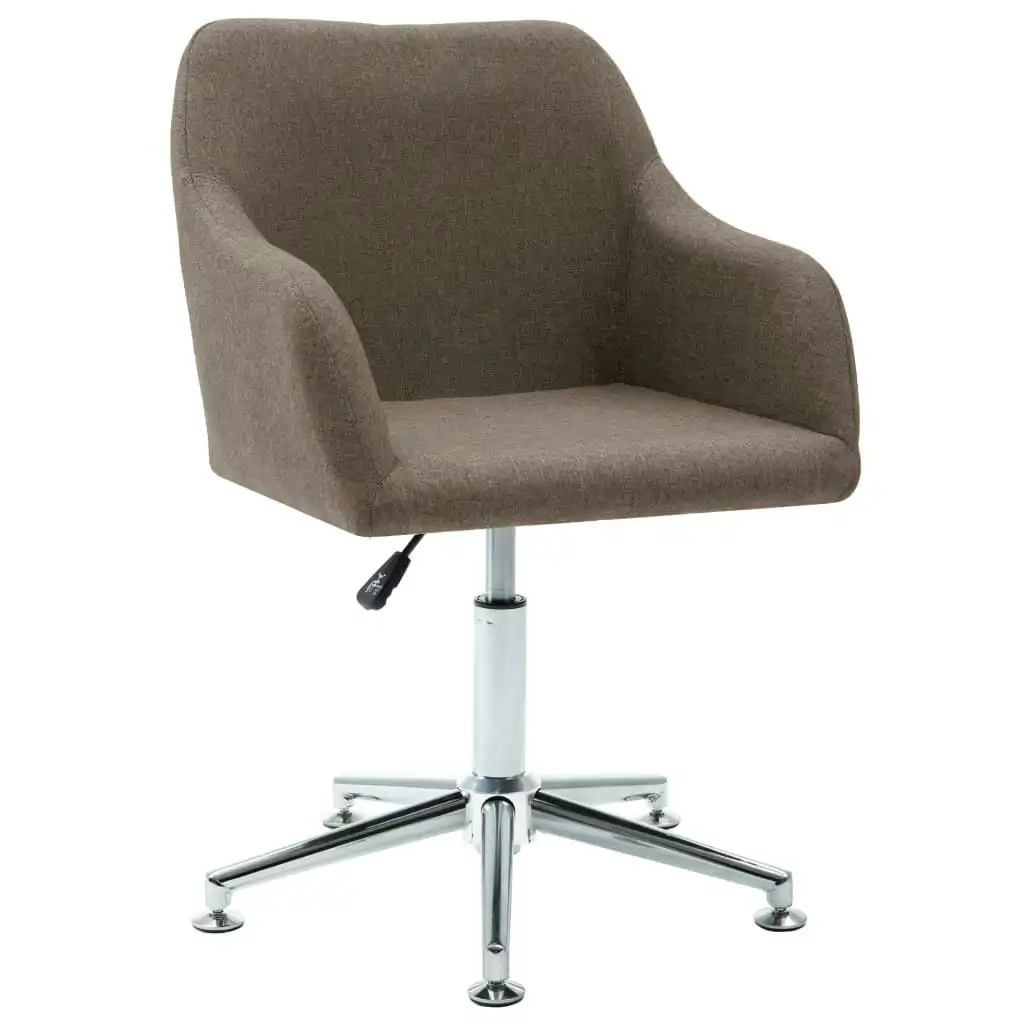 Swivel Dining Chair Taupe Fabric 323040