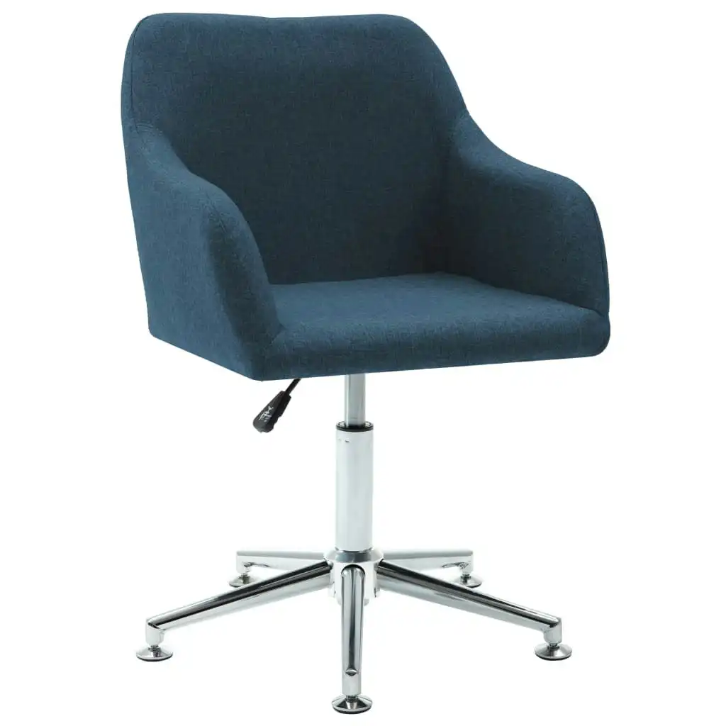 Swivel Dining Chair Blue Fabric 323035