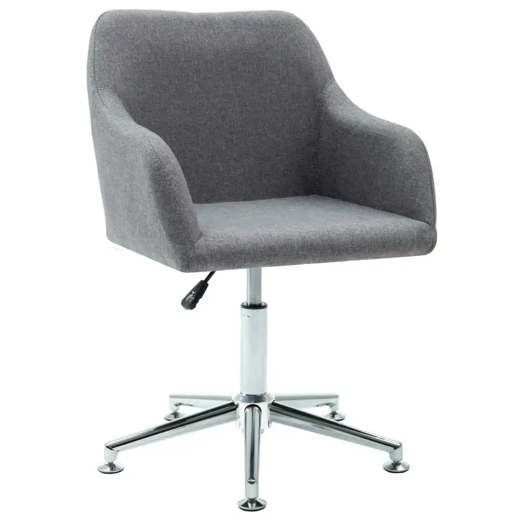 Swivel Dining Chair Light Grey Fabric 283469