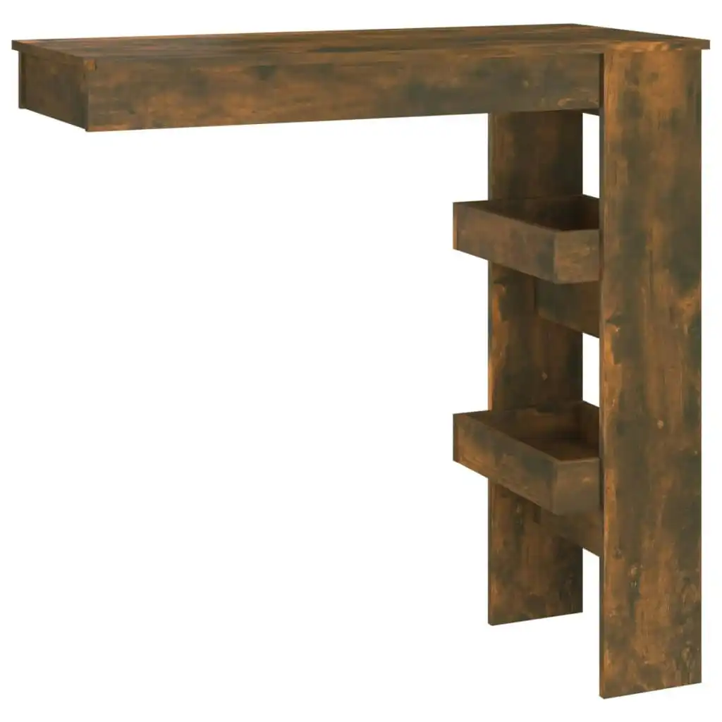 Wall Bar Table Smoked Oak 102x45x103.5 cm Engineered Wood 817222