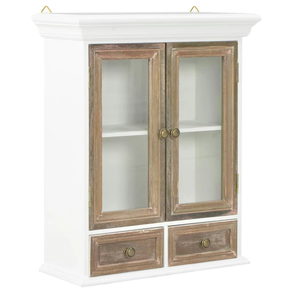 Wall Cabinet White 49x22x59 cm Engineered Wood 280073