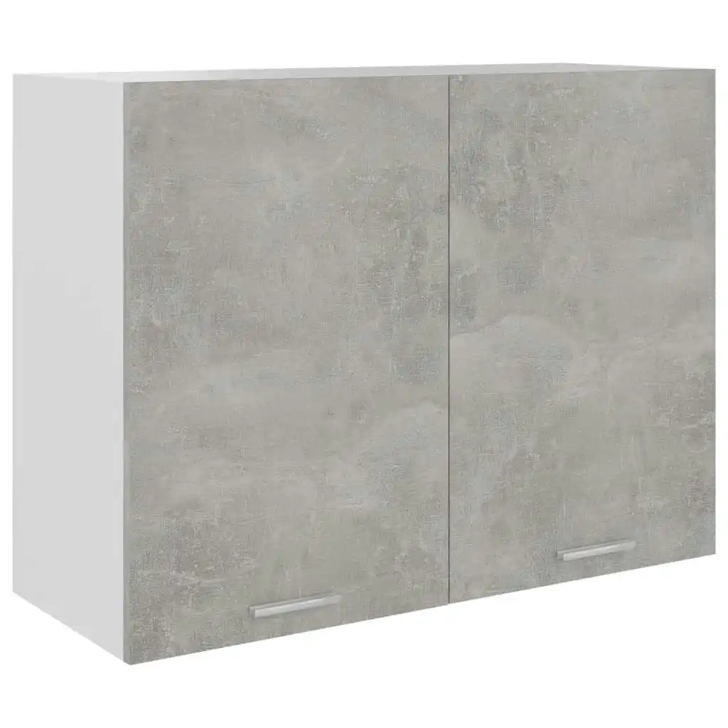 Hanging Cabinet Concrete Grey 80x31x60 cm Engineered Wood 801280