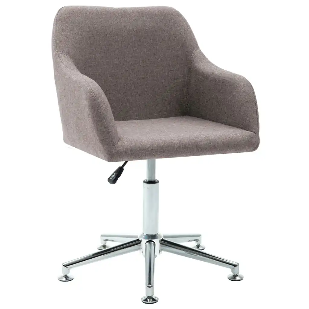 Swivel Dining Chair Taupe Fabric 283478