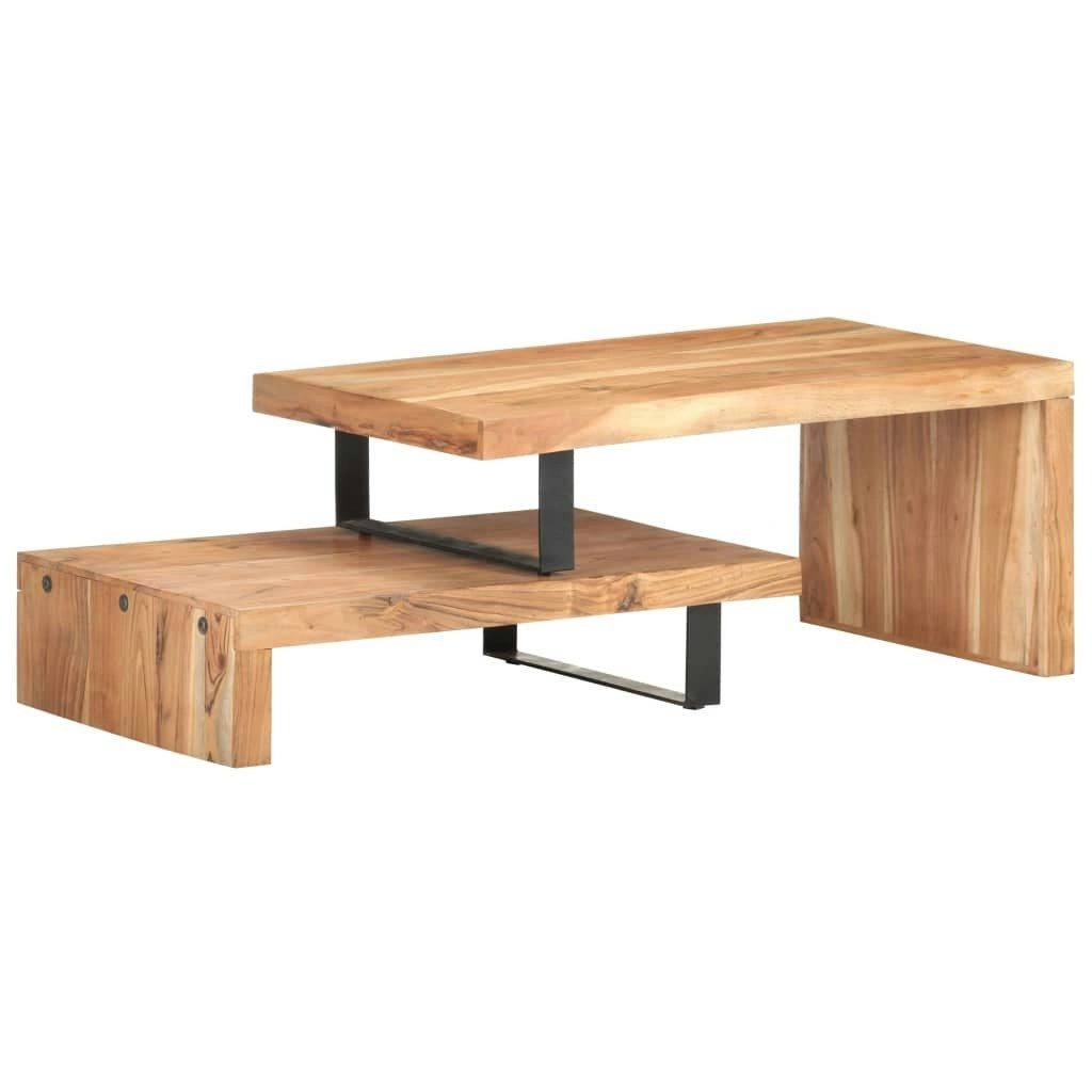 2 Piece Coffee Table Set Solid Acacia Wood 320394