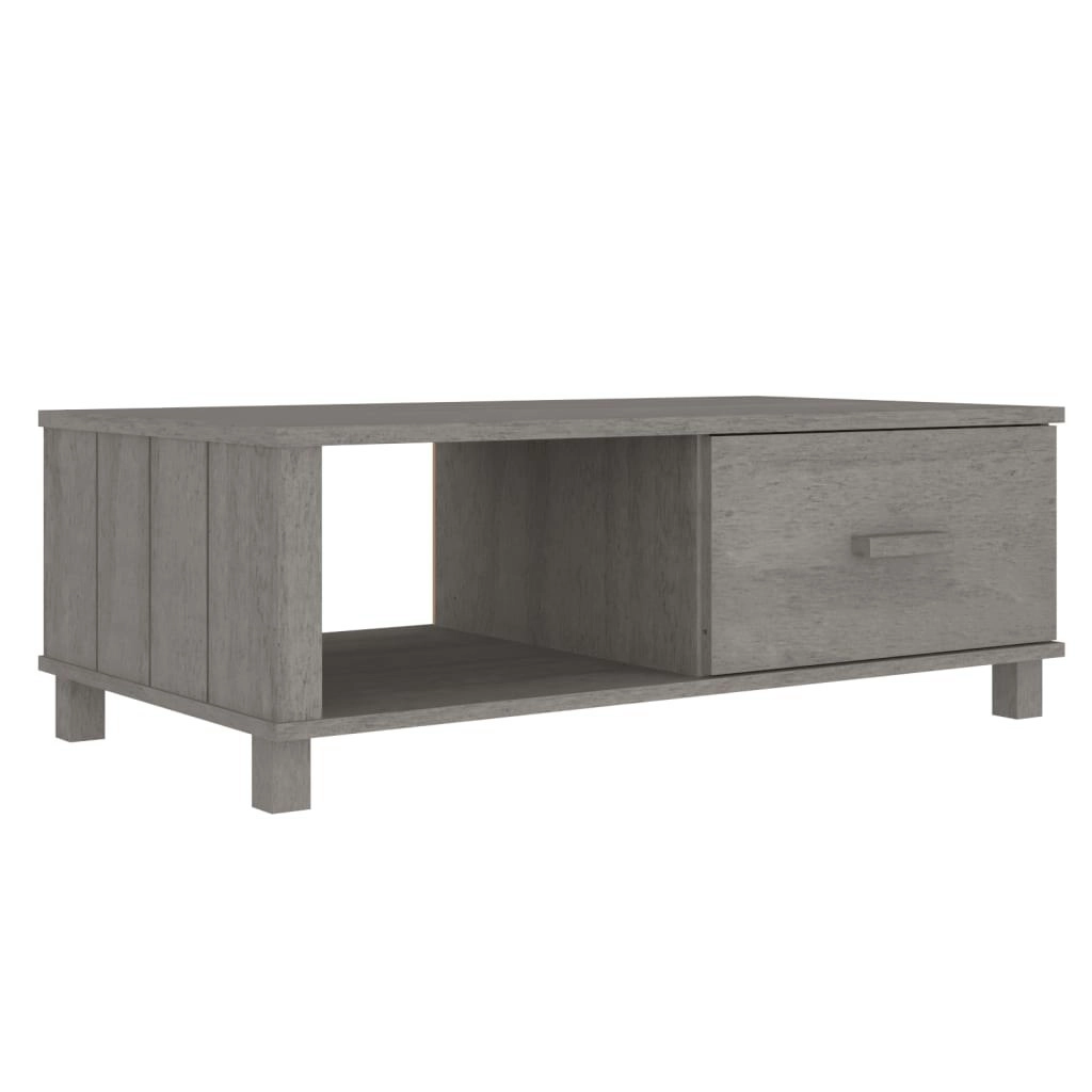 Coffee Table "HAMAR" Light Grey 100x55x35 cm Solid Wood Pine 340455