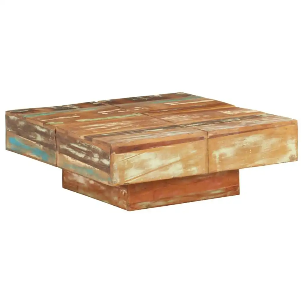 Coffee Table 80x80x28 cm Solid Reclaimed Wood 323594