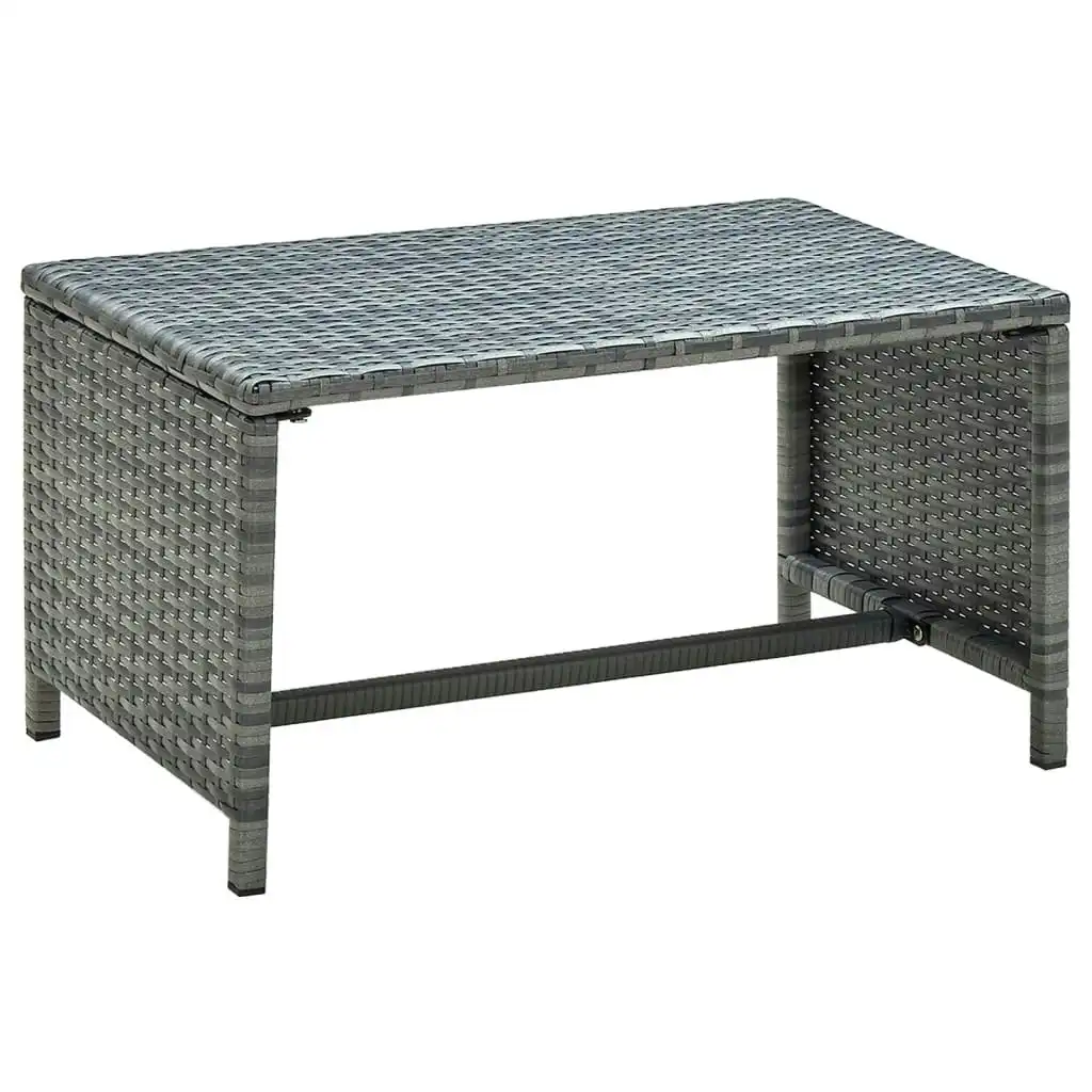 Coffee Table Anthracite 70x40x38 cm Poly Rattan 46394