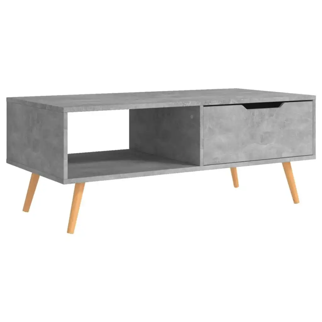 Coffee Table Concrete Grey 100x49.5x43 cm Engineered Wood 326790