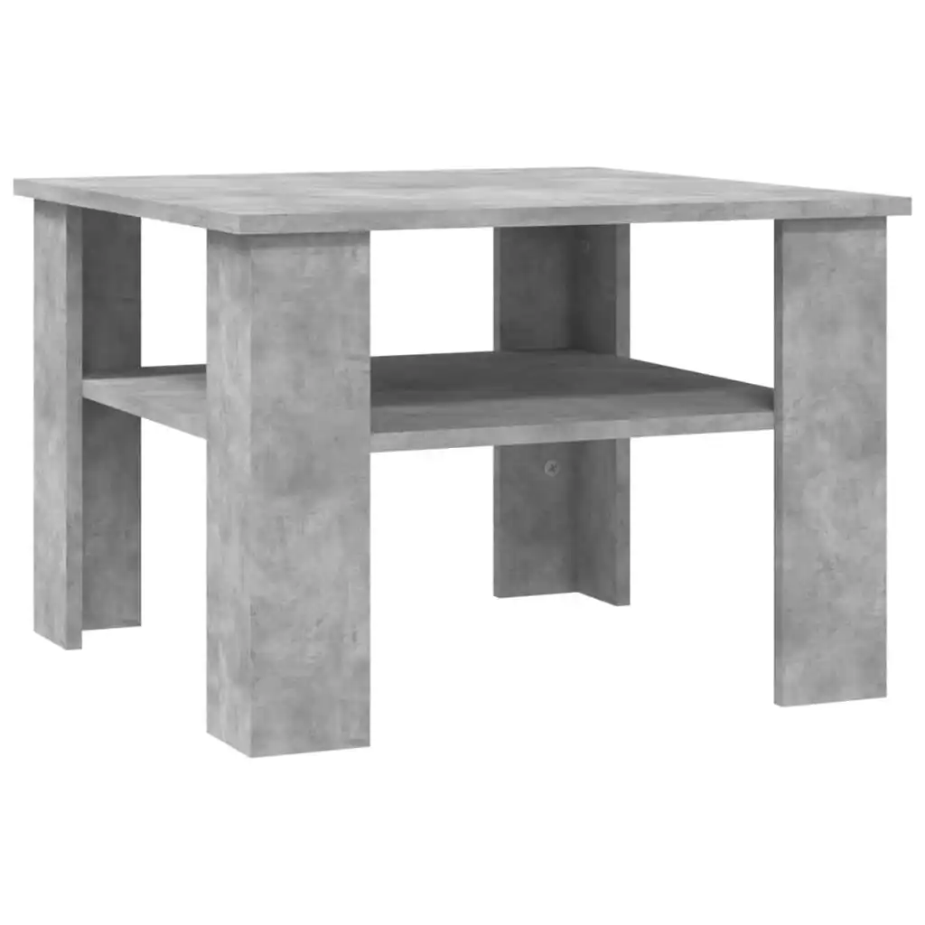 Coffee Table Concrete Grey 60x60x42 cm Engineered Wood 800211