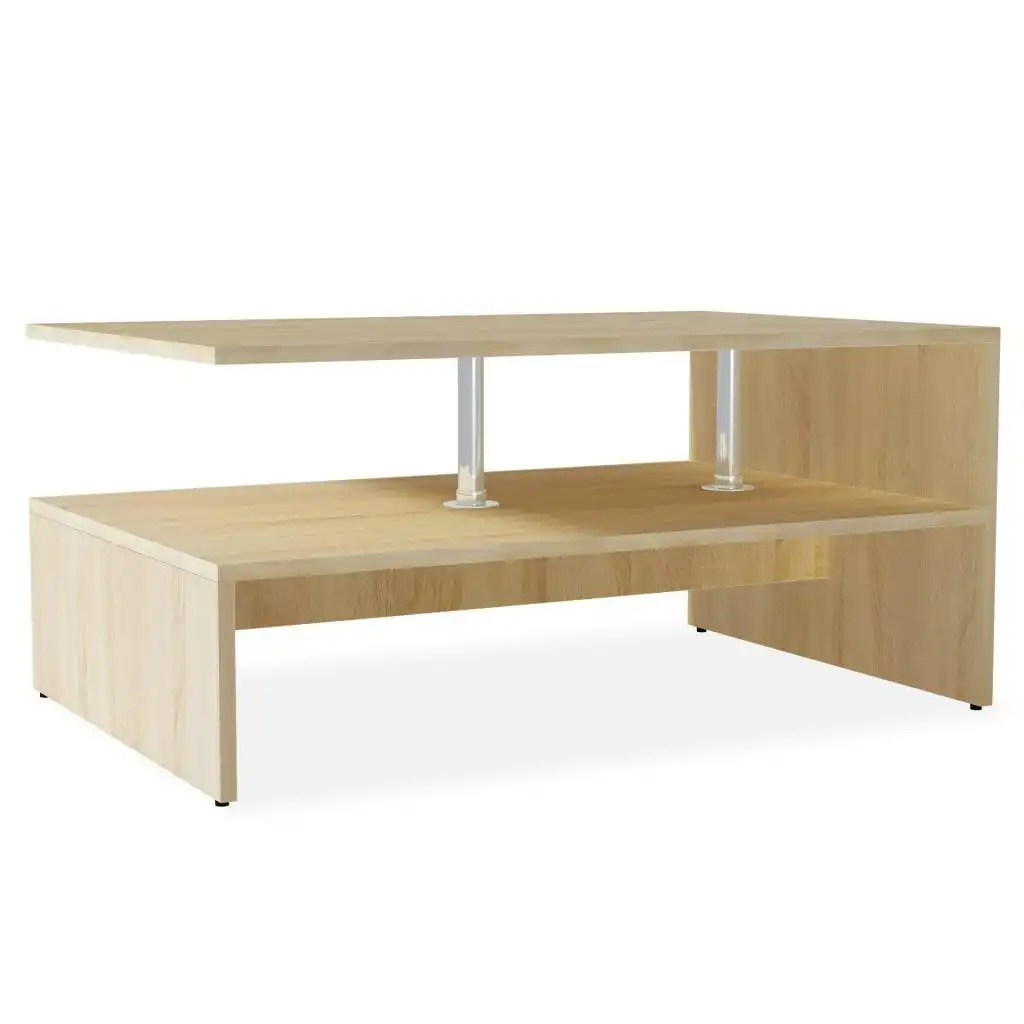 Coffee Table Engineered Wood 90x59x42 cm Oak 244855