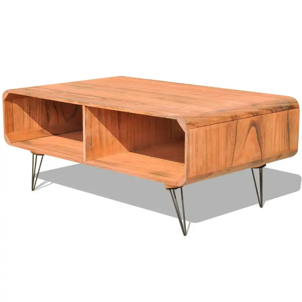 Coffee Table 90x55.5x38.5 cm Solid Paulownia Wood Brown 243007