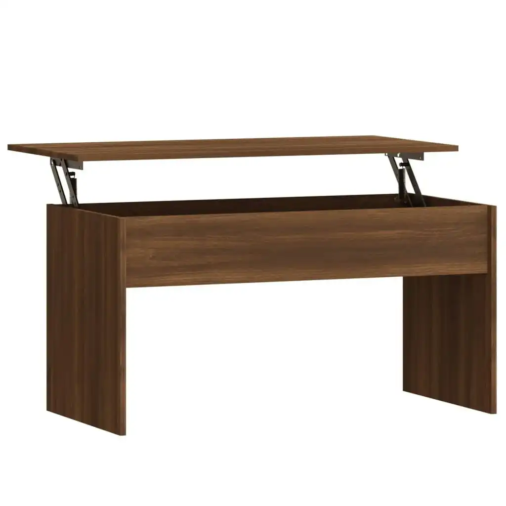 Coffee Table Brown Oak 102x50.5x52.5 cm Engineered Wood 819286