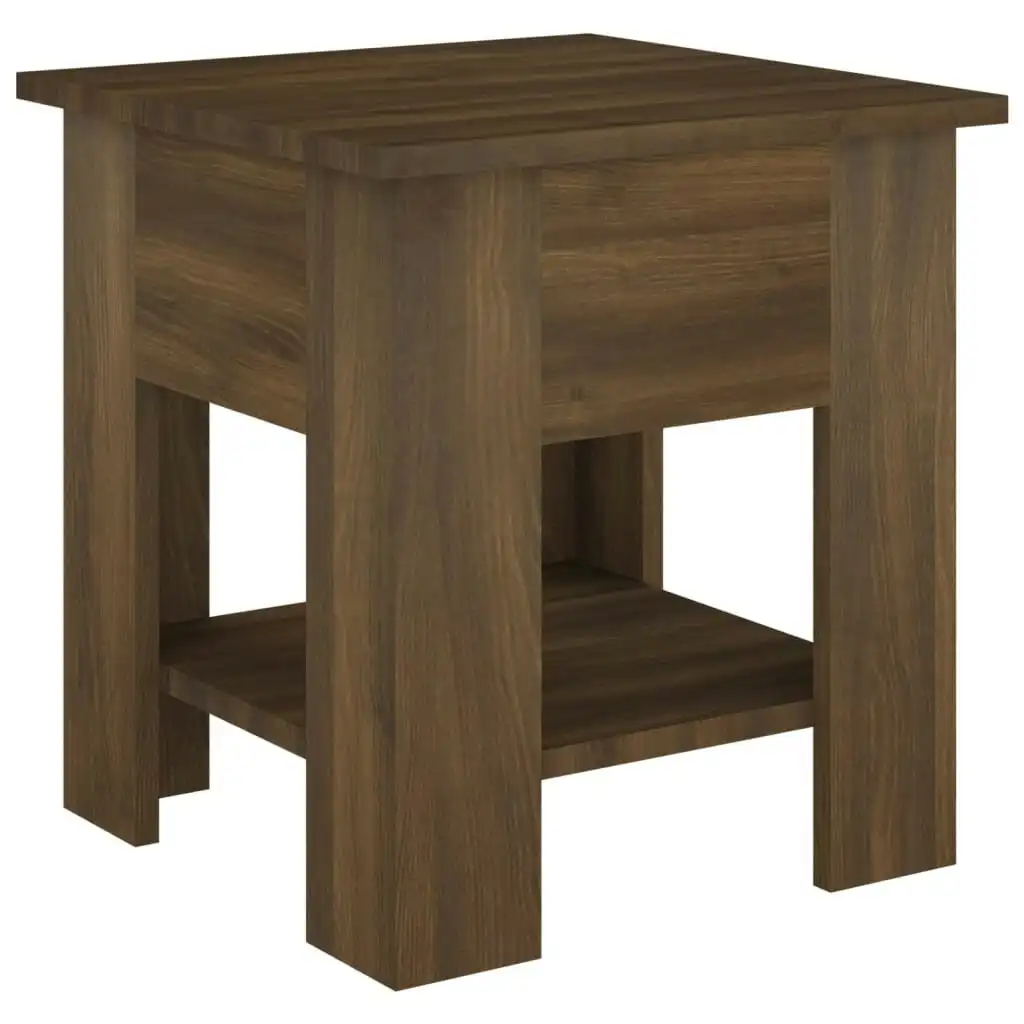 Coffee Table Brown Oak 40x40x42 cm Engineered Wood 813082