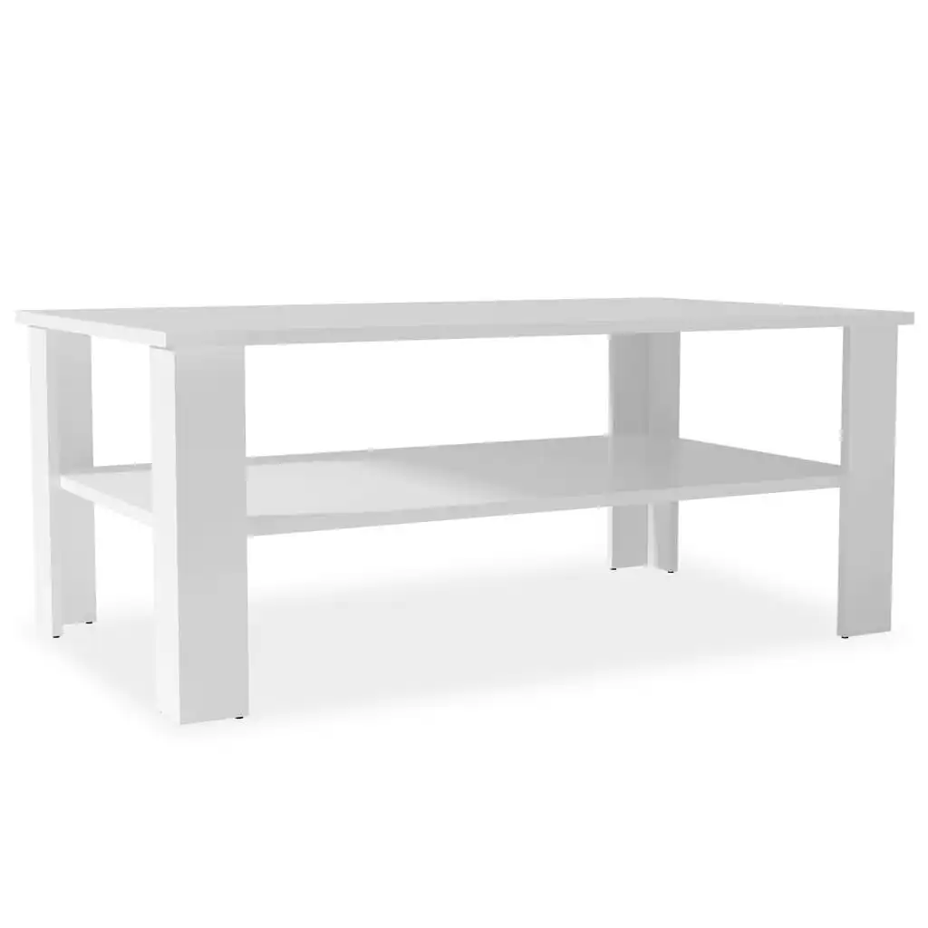 Coffee Table Engineered Wood 100x59x42 cm White 244857