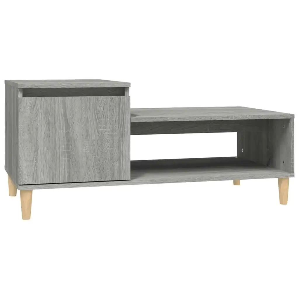 Coffee Table Grey Sonoma 100x50x45 cm Engineered Wood 821130