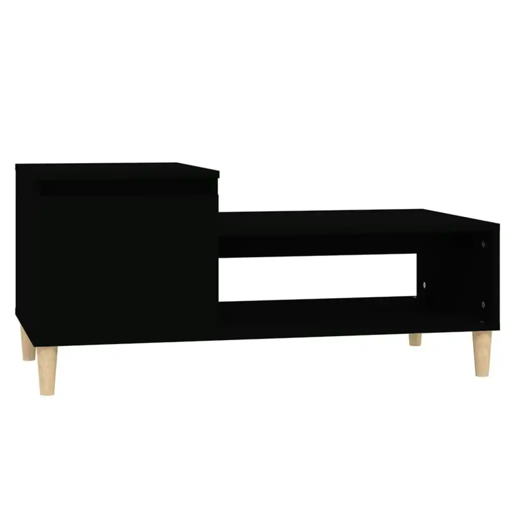 Coffee Table Black 100x50x45 cm Engineered Wood 821125