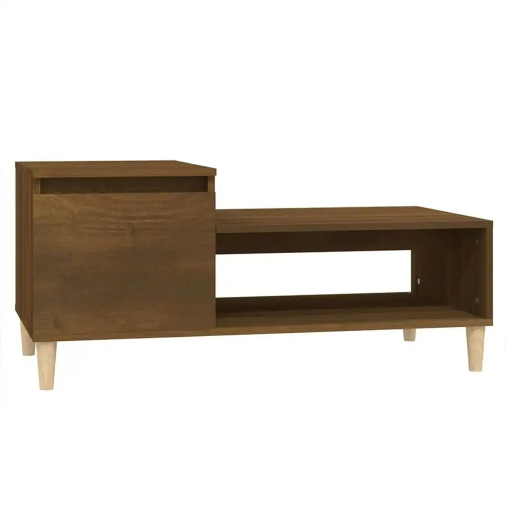 Coffee Table Brown Oak 100x50x45 cm Engineered Wood 821131