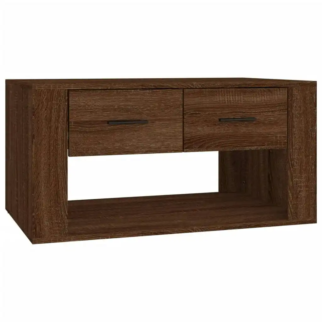 Coffee Table Brown Oak 80x50x40 cm Engineered Wood 816535