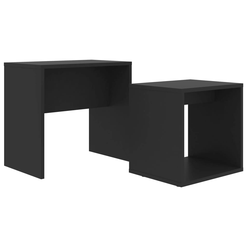 Coffee Table Set Black 48x30x45 cm Engineered Wood 802886