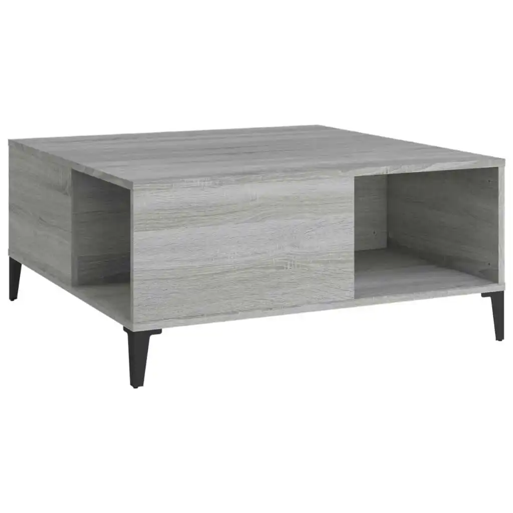 Coffee Table Grey Sonoma 80x80x36.5 cm Engineered Wood 821106