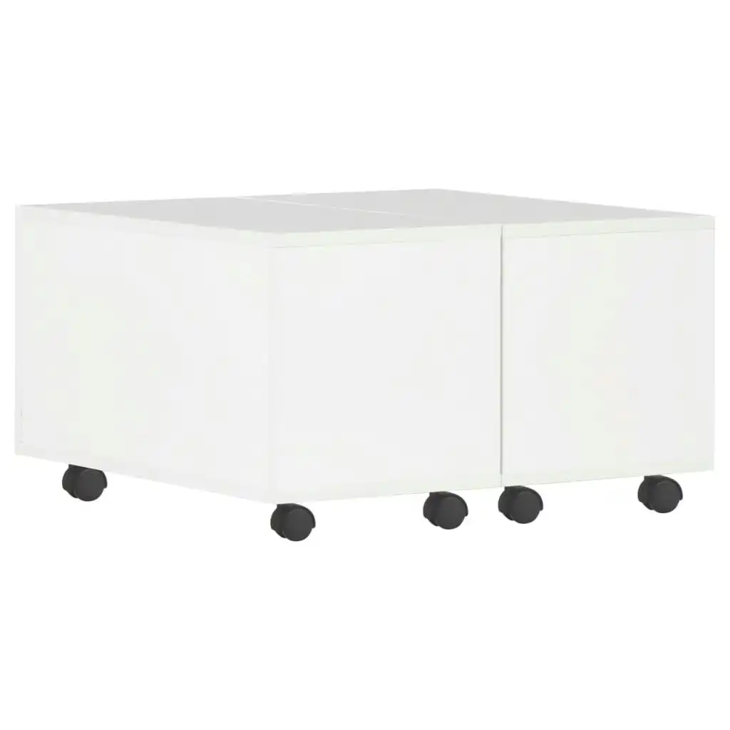 Coffee Table High Gloss White 60x60x35 cm Engineered Wood 283721