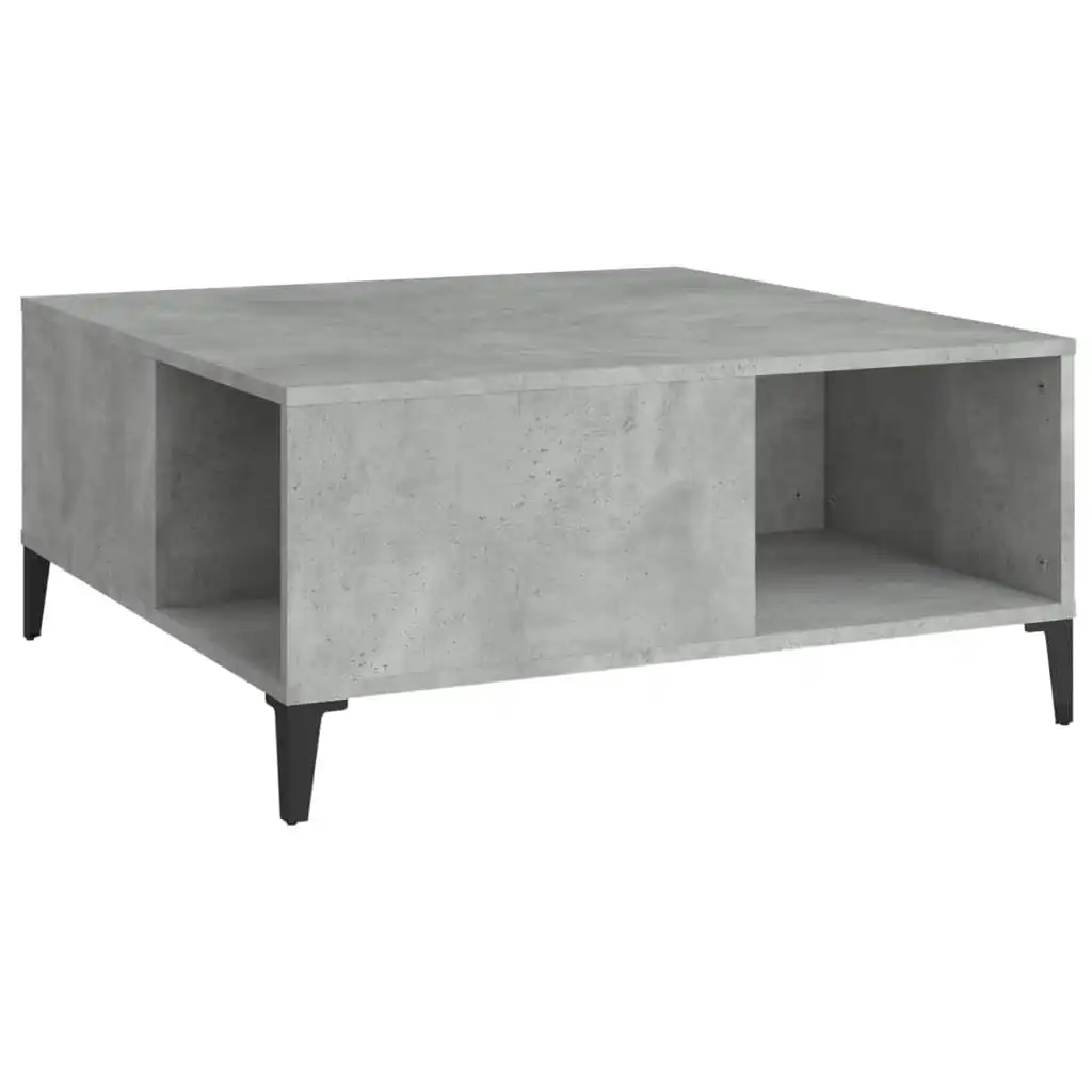 Coffee Table Concrete Grey 80x80x36.5 cm Engineered Wood 821104