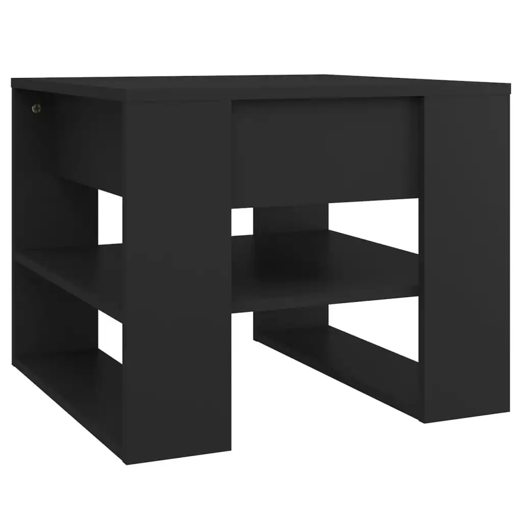 Coffee Table Black 55.5x55x45 cm Engineered Wood 810909