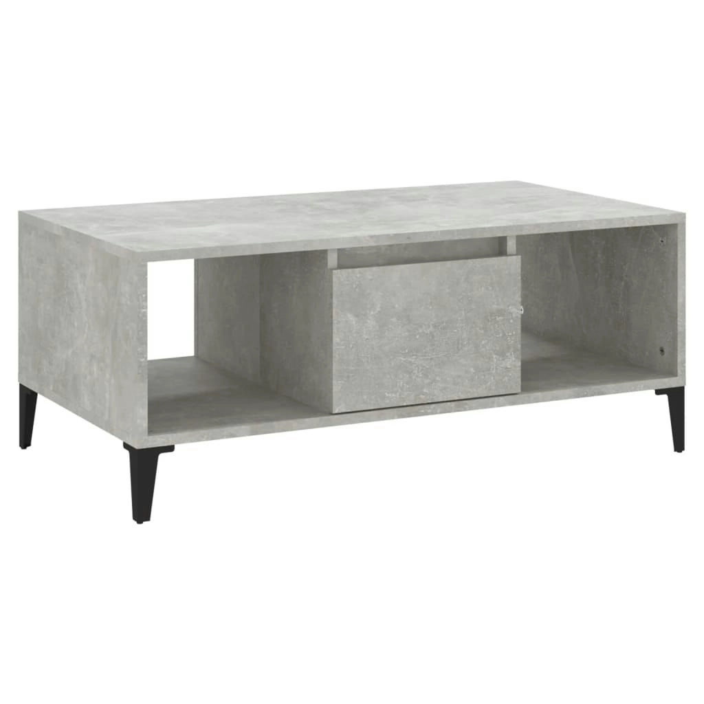 Coffee Table Concrete Grey 90x50x36.5 cm Engineered Wood 821072