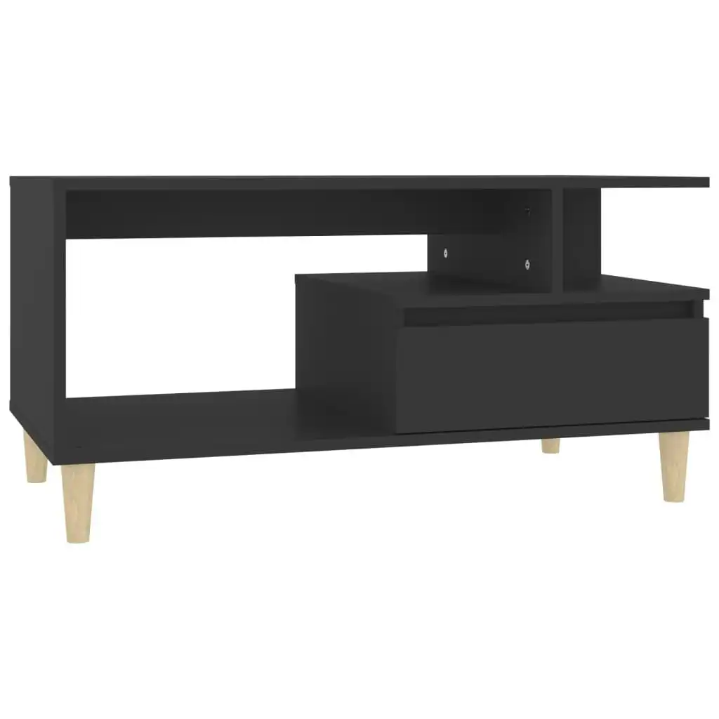 Coffee Table Black 90x49x45 cm Engineered Wood 819613