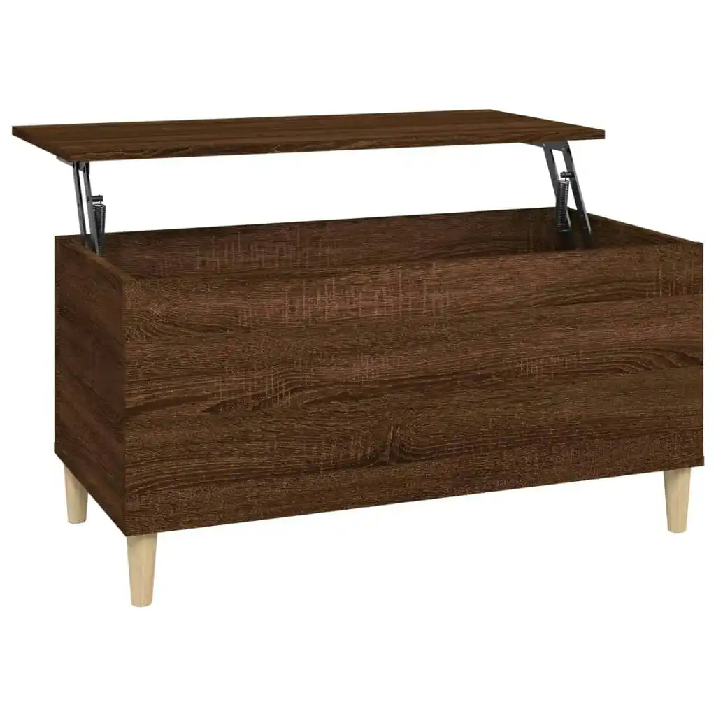 Coffee Table Brown Oak 90x44.5x45 cm Engineered Wood 819587