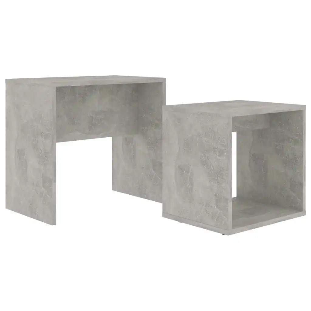 Coffee Table Set Concrete Grey 48x30x45 cm Engineered Wood 802889