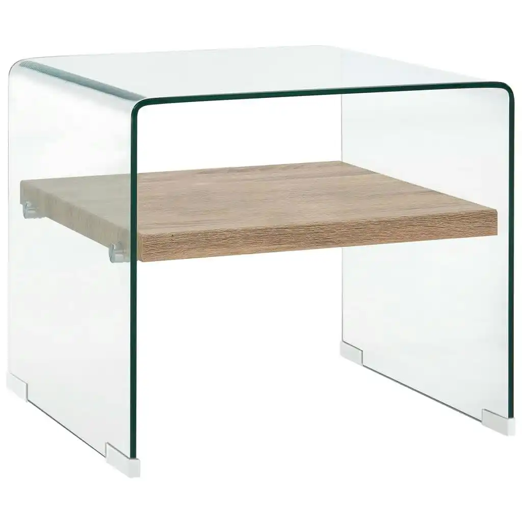 Coffee Table Clear 50x50x45 cm Tempered Glass 284742