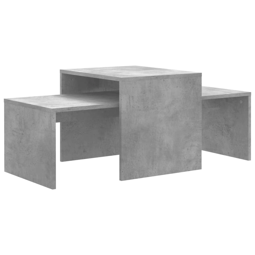 Coffee Table Set Concrete Grey 100x48x40 cm Engineered Wood 802916