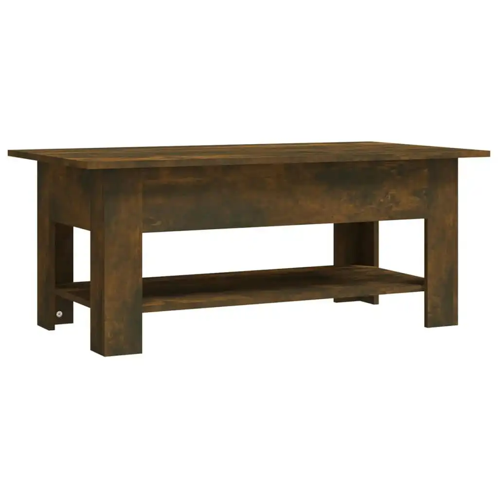 Coffee Table Smoked Oak 102x55x42 cm Engineered Wood 813074