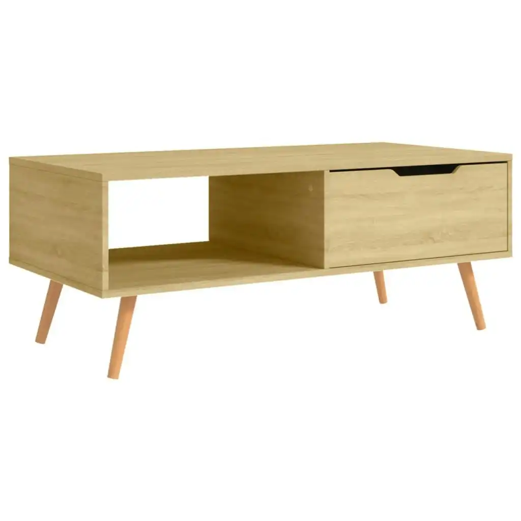 Coffee Table Sonoma Oak 100x49.5x43 cm Engineered Wood 326789