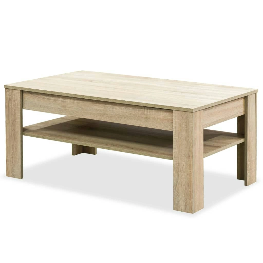 Coffee Table Engineered Wood 110x65x48 cm Oak 244860